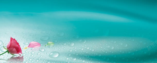 水滴花朵背景jpg设计背景_新图网 https://ixintu.com 海报设计 简约时尚 花洒海报 花洒海报模板下载 花洒海报素材下载 蓝色背景图