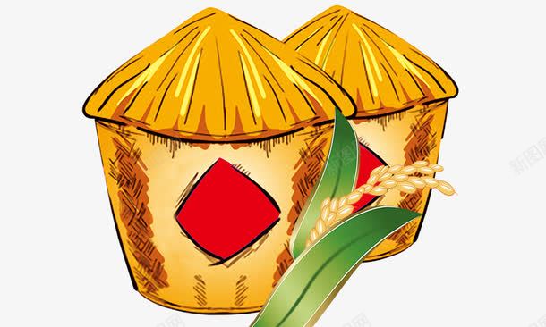 手绘粮仓png免抠素材_新图网 https://ixintu.com 丰收 卡通手绘图 喜悦 秋收 稻穗 稻谷 粮仓 金色麦穗 黃色稻穗