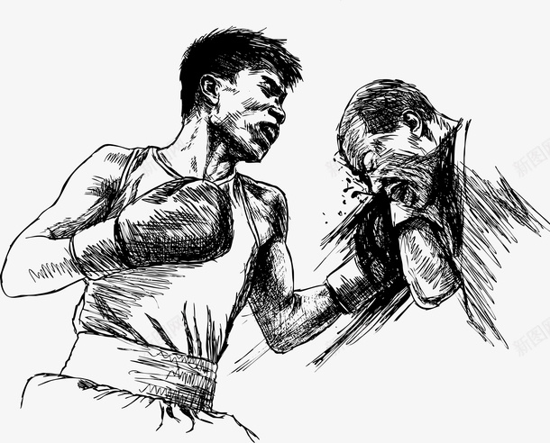 热血拼搏人物插画png免抠素材_新图网 https://ixintu.com 拳击 拼搏 拼搏人物 拼搏人物插画 热血 热血拼搏人物插画