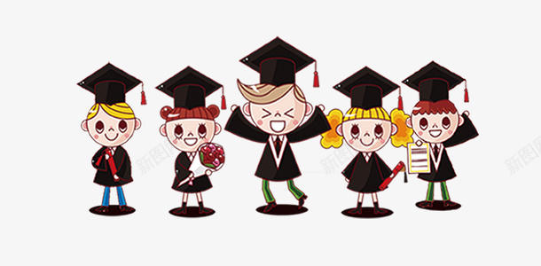 我们毕业了校园卡通学士服人物psd免抠素材_新图网 https://ixintu.com 卡通 学位 学校 我们毕业了 操场 树 毕业季 跑道 青春不散场
