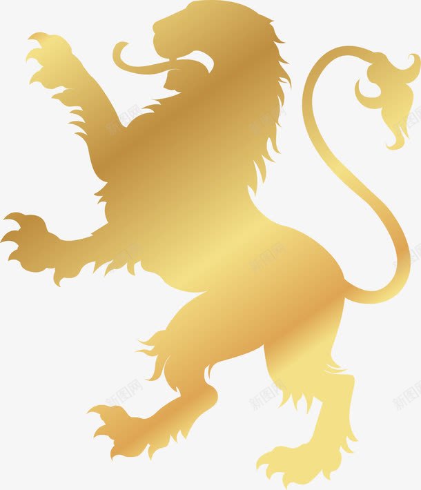 金色尊贵狮子png免抠素材_新图网 https://ixintu.com 图案 大气徽章 尊贵标志 梦幻标签 贵族徽章 金色狮子
