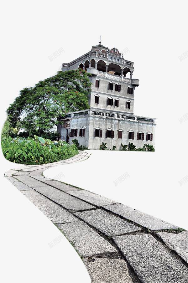 碉楼psd免抠素材_新图网 https://ixintu.com 古式 建筑 开平 文化遗迹