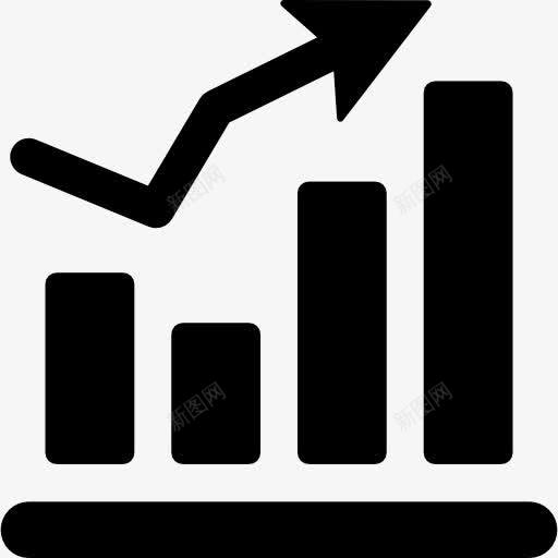 统计图标png_新图网 https://ixintu.com 业务 图形 图表 投资酒吧酒吧 箭头 统计 财务