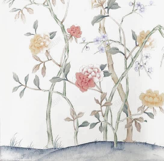 花鸟png免抠素材_新图网 https://ixintu.com 手绘 植物 装饰底纹 飞鸟