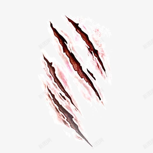 现代暗红色写实爪痕png免抠素材_新图网 https://ixintu.com 伤口 抓痕 暗红色 爪痕 装饰元素