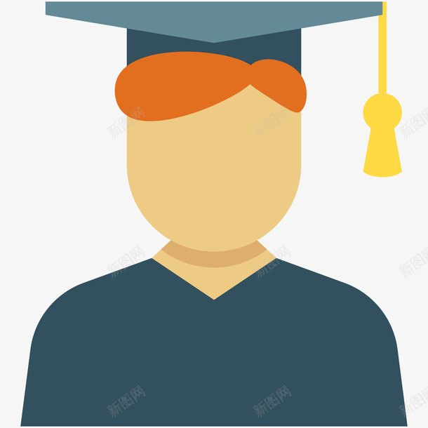 男毕业生卡通插画矢量图ai免抠素材_新图网 https://ixintu.com 免抠PNG 博士帽 卡通毕业生 大学生 头像 学习 文凭 毕业 男毕业生卡通插画 矢量图