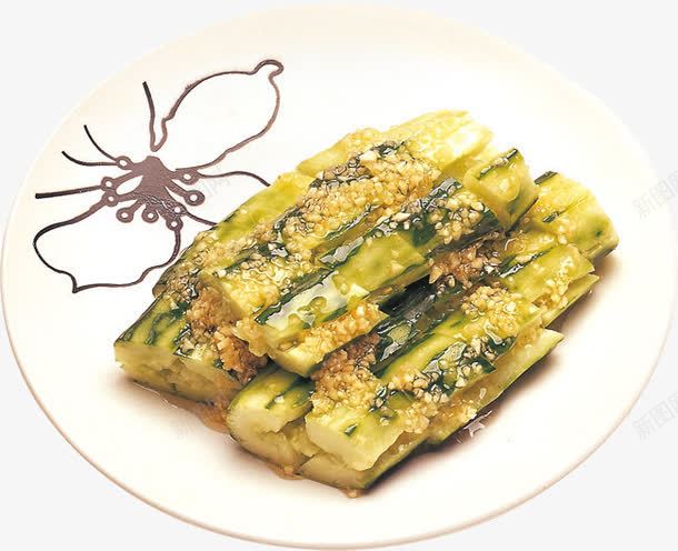 凉拌美食蒜蓉拍黄瓜png免抠素材_新图网 https://ixintu.com 中餐美食 八大名菜 凉拌 凉菜 四川菜 拌菜 拍黄瓜 美食 蒜蓉拍黄瓜 餐厅菜图 餐厅菜式 餐饮 餐馆菜谱