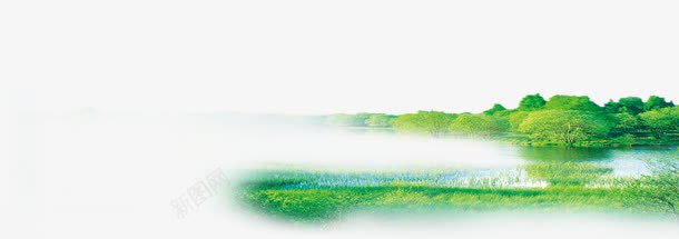 绿色湖泊草地树木装饰png免抠素材_新图网 https://ixintu.com 树木 湖泊 绿色 草地 装饰