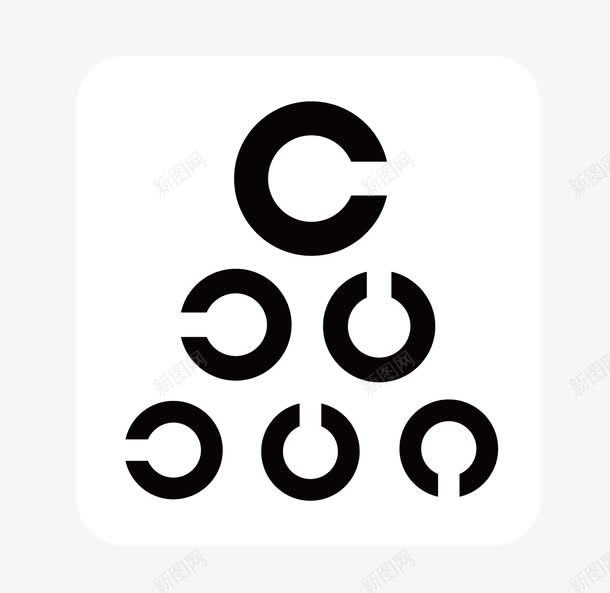 视力测试表图标png_新图网 https://ixintu.com 字母C 测试 视力测试
