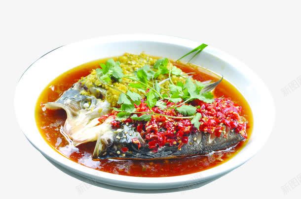 双色鱼头png免抠素材_新图网 https://ixintu.com 产品实物 湘菜 美食 美食摄影 菜品摄影 鱼头