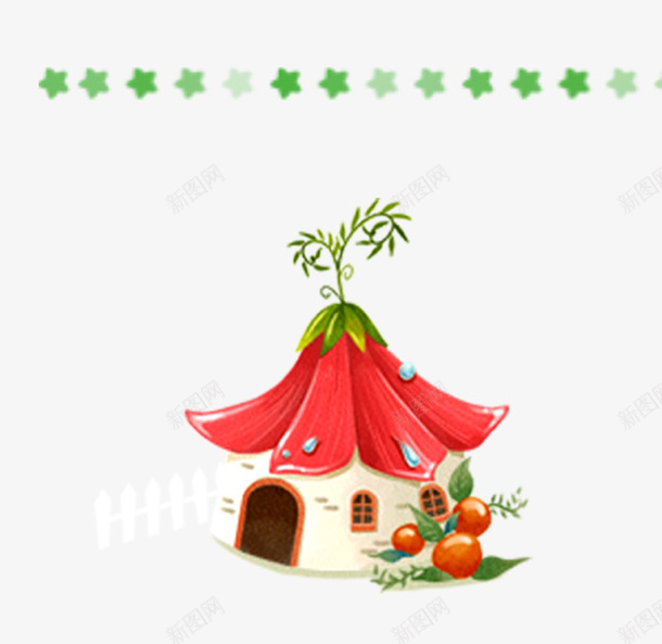卡通房子png免抠素材_新图网 https://ixintu.com 可爱 房子 接待台 画册 童话