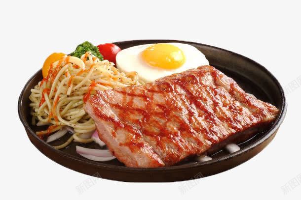 卡通手绘牛排美食png免抠素材_新图网 https://ixintu.com 创意 卡通手绘 牛排 美食 西餐 面条 鸡蛋