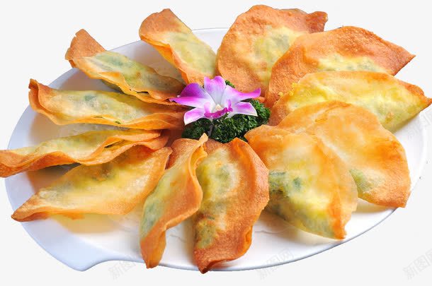 韭菜饺子锅贴png免抠素材_新图网 https://ixintu.com 传统美食 好吃美味盒子 韭菜盒子 餐饮美食