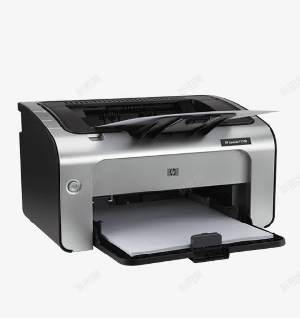 小型银色打印机png免抠素材_新图网 https://ixintu.com 打印机 电子产品PNG素材 磨砂材质 纸张 银色 黑色