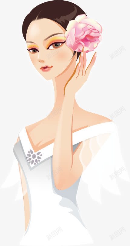 手绘卡通美女png免抠素材_新图网 https://ixintu.com 人物 化妆品包装素材 卡通人 卡通人物 卡通画 唯美 手绘人物 手绘卡通 手绘卡通美女 素材元素