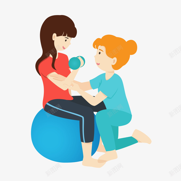 女士康复训练装饰案矢量图ai免抠素材_新图网 https://ixintu.com 医生 医疗 卡通 哑铃 康复训练 恢复健康 手绘 早日康复 渐变 生病 病人 矢量图 纹理 纹路 装饰 质感 阴影