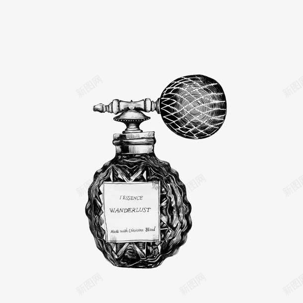 手绘奢侈品香水png免抠素材_新图网 https://ixintu.com 复古香水瓶 奢侈品 欧式风格 香水手绘