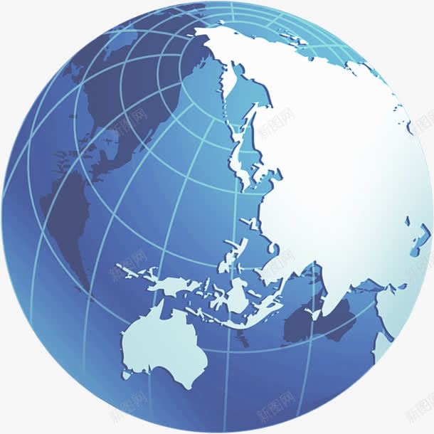 蓝色地图招聘地图球形png免抠素材_新图网 https://ixintu.com 地图 招聘 球形 蓝色