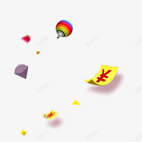 漂浮png免抠素材_新图网 https://ixintu.com 气球 漂浮素材 红包 钱币