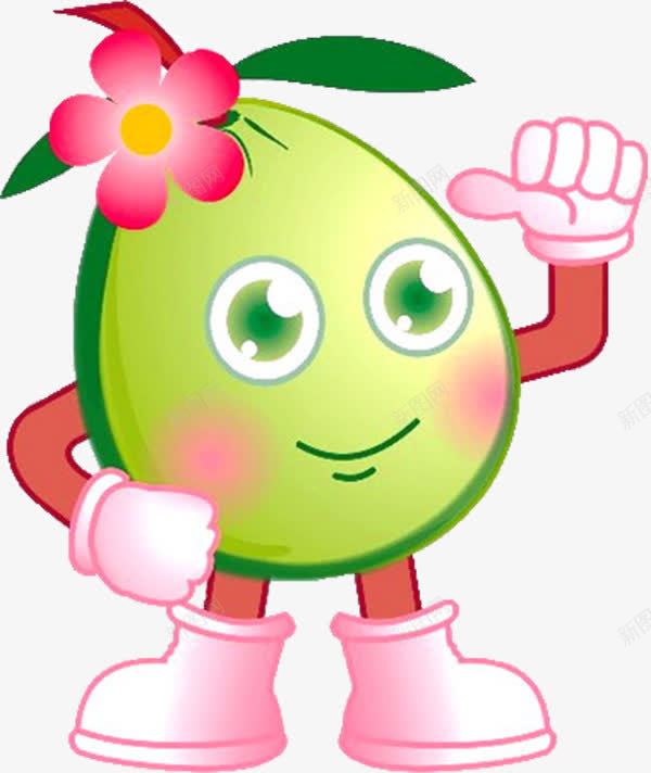 卡通带花的柚子卡通人png免抠素材_新图网 https://ixintu.com 人形 卡通 柚子 柚子卡通 水果 点赞 西柚 食品