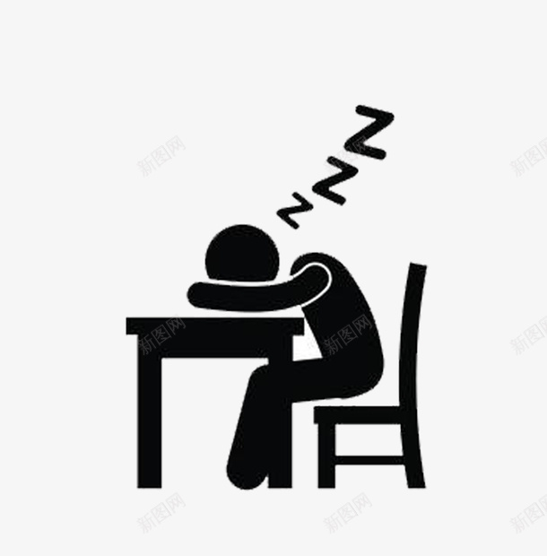教师上课剪影学生睡觉图标png_新图网 https://ixintu.com 学生睡觉 教师剪影 桌子 高清