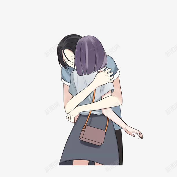 卡通不舍离别拥抱的男女png免抠素材_新图网 https://ixintu.com 动漫男女 卡通情侣 拥抱 男女相拥 离别不舍 男 男女 女男
