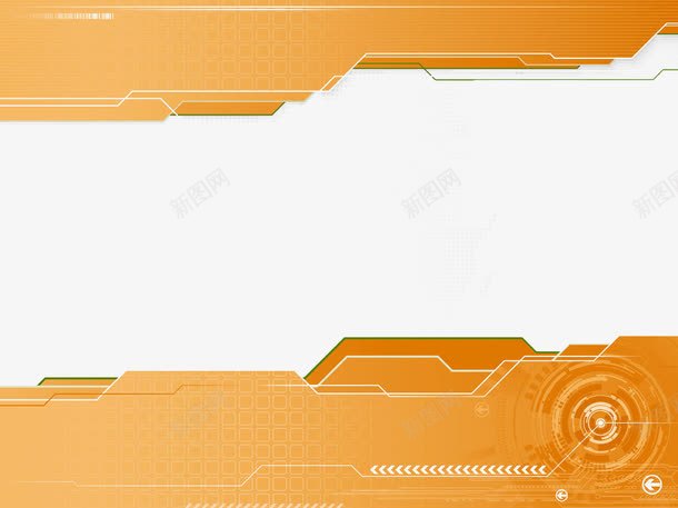 橙色几何图案png免抠素材_新图网 https://ixintu.com 几何图 橙色图 科技 黄色图
