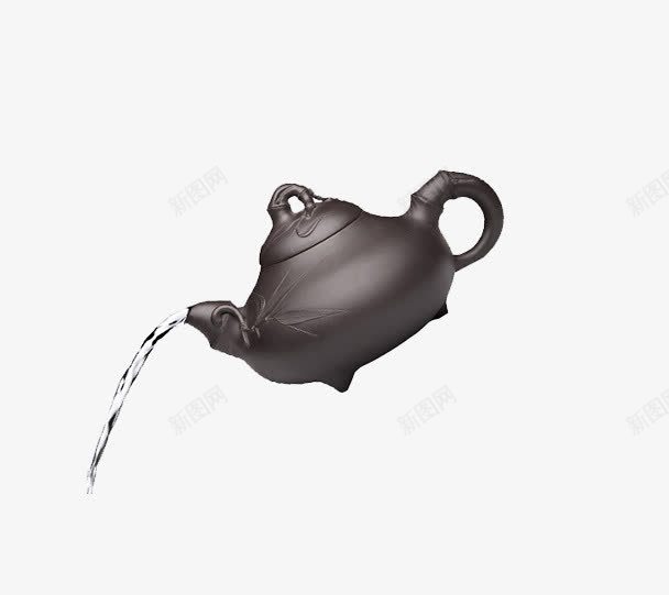 紫砂茶壶png免抠素材_新图网 https://ixintu.com 倒水 紫砂 艺术品 茶壶