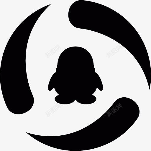 腾讯QQ图标png_新图网 https://ixintu.com qq图标 中国 企鹅 即时通讯 服务 标志 腾讯 阴影企鹅