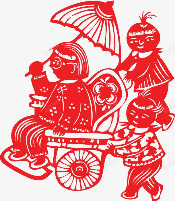 剪纸插图老人与孩子png免抠素材_新图网 https://ixintu.com 儿童 剪纸插图 孝敬老人 孝顺 尊贤 老人与孩子 老人和孩子 老奶奶 老婆婆卡通
