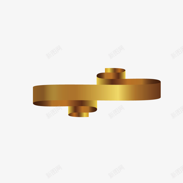 金色渐变丝带装饰png免抠素材_新图网 https://ixintu.com 丝带边框 产品包装 彩带 条幅 横幅 电商丝带装饰 礼带 装饰品 金色丝带 飘带