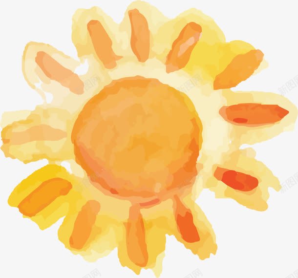 炎炎夏日手绘太阳png免抠素材_新图网 https://ixintu.com 一个太阳 发光发热 手绘太阳 水彩 炎炎夏日 童趣 绘画