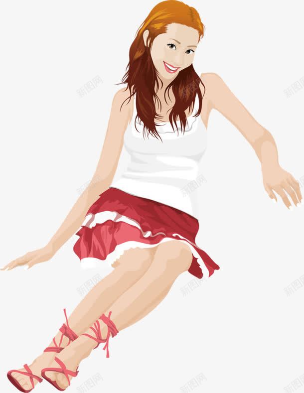 坐着的美女png免抠素材_新图网 https://ixintu.com 坐着的女人 女人 女性免扣 微笑 微笑的美女 手绘 拥有甜美笑容的女性 笑容灿烂的美女 美丽健康的女性形象 美女