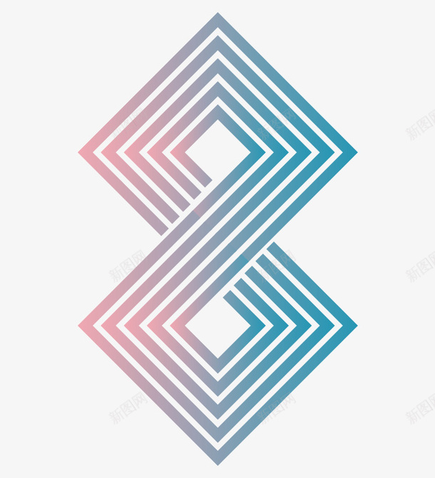 正方形几何元素装饰png免抠素材_新图网 https://ixintu.com 几何 正方形 渐变元素 装饰背景