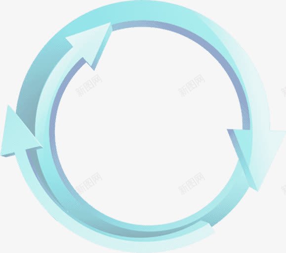 蓝色卡通循环箭头标志png免抠素材_新图网 https://ixintu.com 卡通标志 圆环 循环 更新标志 箭头 蓝色循环标志