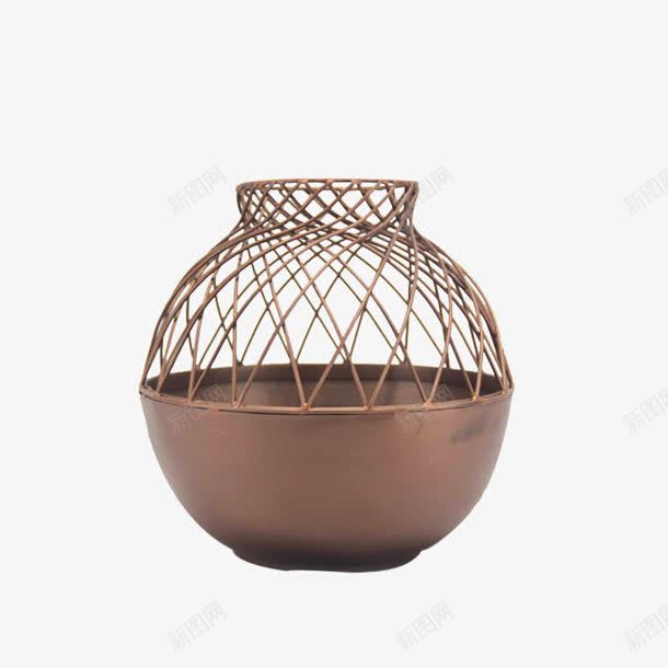 棕色网状花瓶png免抠素材_新图网 https://ixintu.com 棕色 网状 花瓶