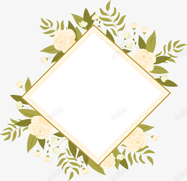 美丽玫瑰婚礼边框矢量图ai免抠素材_新图网 https://ixintu.com 婚礼玫瑰 婚礼请帖 婚礼边框 玫瑰 矢量png 邀请函 矢量图