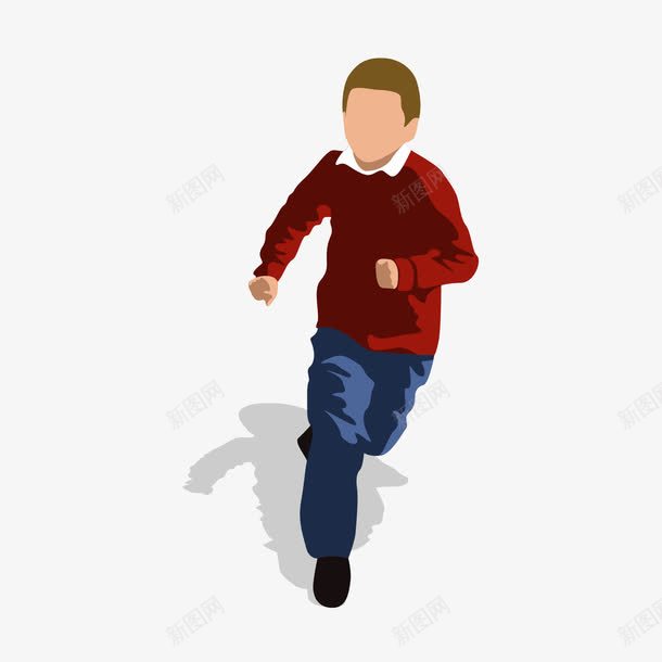 卡通少年png免抠素材_新图网 https://ixintu.com 奔跑上学少年孩子男孩 学生