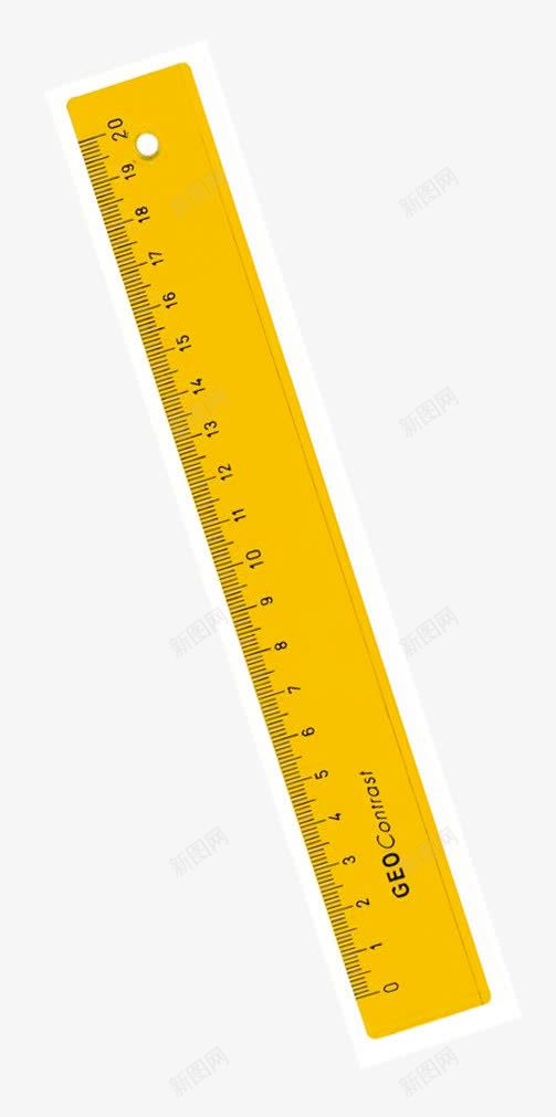 黄色尺子png免抠素材_新图网 https://ixintu.com 作图 尺 文具 黄 黄刻度尺