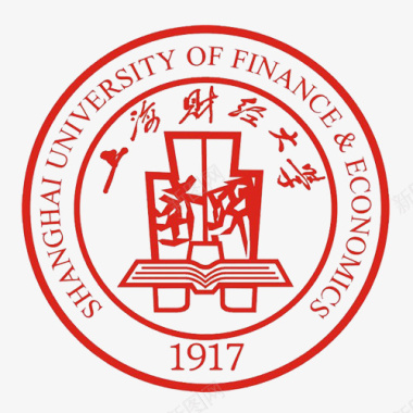 红色简约上海财经大学logo图标图标