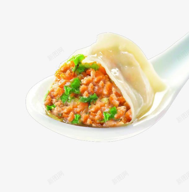 水饺png免抠素材_新图网 https://ixintu.com 咬开的饺子 美食 肉馅水饺 餐饮
