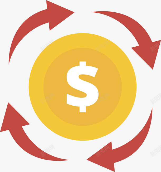 箭头消费金融图标png_新图网 https://ixintu.com 图标设计 循环 旋转 消费图标 消费金融图标 金融图标 金融图标设计