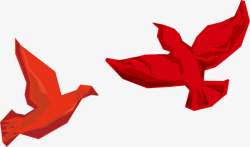 八一建军节和平鸽党建红色装饰素材