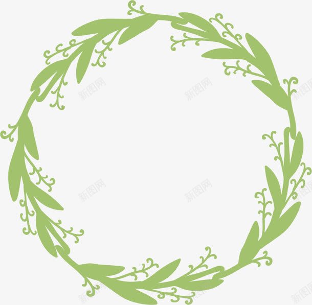 花环花边手绘边框png免抠素材_新图网 https://ixintu.com 园艺 图案 手绘 春天 植物 精美 素材 线稿 绿叶 绿植 花环 花边 装饰 设计 边框 陪衬