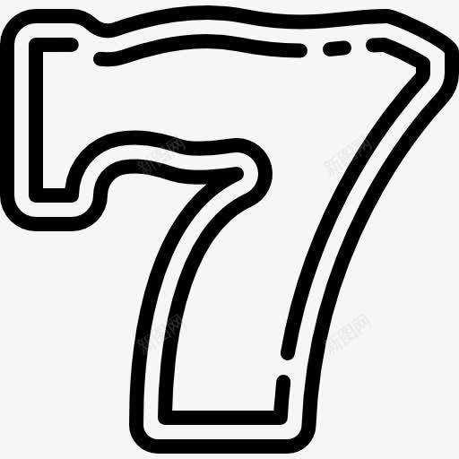7号图标png_新图网 https://ixintu.com 奖 形状 数字 老虎机 赌博 赌场