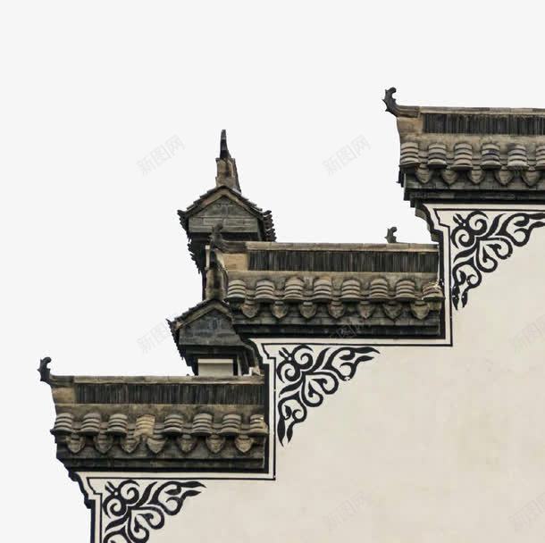 传统民居建筑片png免抠素材_新图网 https://ixintu.com 传统建筑 纹理 线条 花纹 马头墙素材
