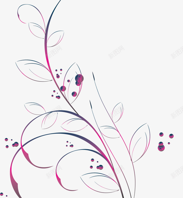 彩色手绘花卉装饰psd免抠素材_新图网 https://ixintu.com 彩色手绘 花卉装饰 装饰图案 邀请函