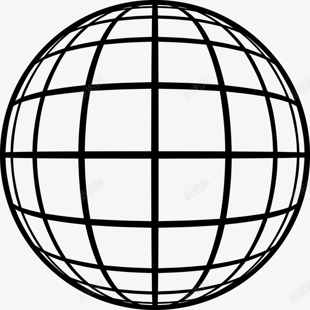 黑色地球线条图标png_新图网 https://ixintu.com 卡通地球 地球 地球仪 地球图 手绘地球 点 点线地球 球 球体 矢量地球 线