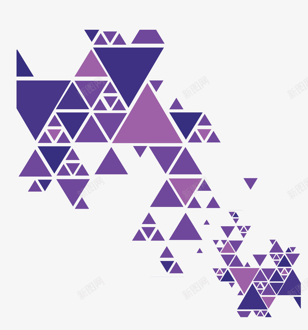 紫色三角形几何花纹矢量图ai免抠素材_新图网 https://ixintu.com 三角 三角花纹 几何花纹 矢量png 矢量图 紫色三角 紫色花纹 网状三角形