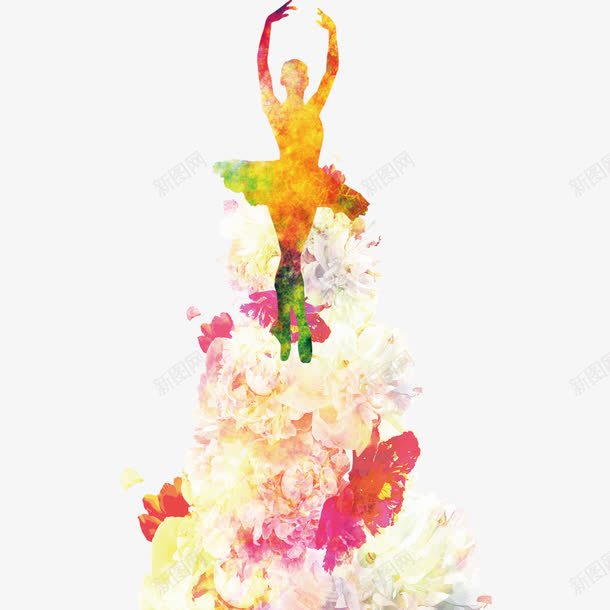 绚丽花朵舞蹈名片png免抠素材_新图网 https://ixintu.com 大气 曲线 简约 绚丽 美感 舞蹈名片 舞蹈跳舞培训班招生 芭蕾舞者 花朵 跳舞